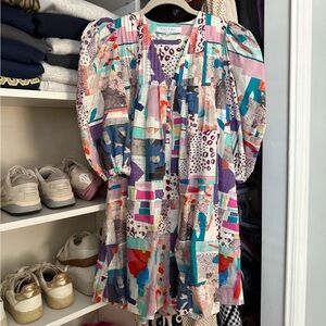 Hunter Bell Multicolor Abstract Dress